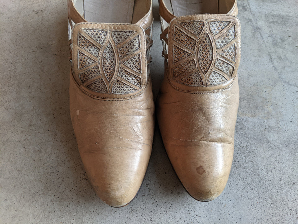 1930s-40s Heeled Shoes | Approx Sz 6.5-7