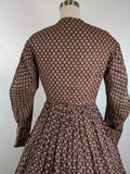 1840s-50s Printed Cotton Dress