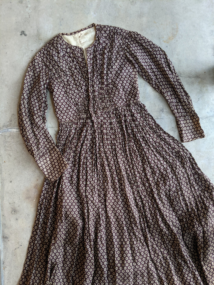 1840s-50s Printed Cotton Dress