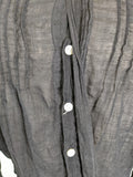 1900s Black Batiste Shirtwaist