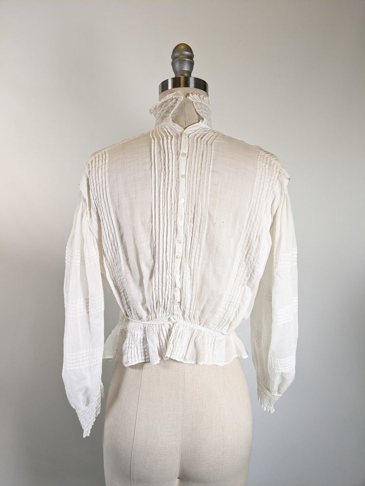 1900s White Lace Shirtwaist