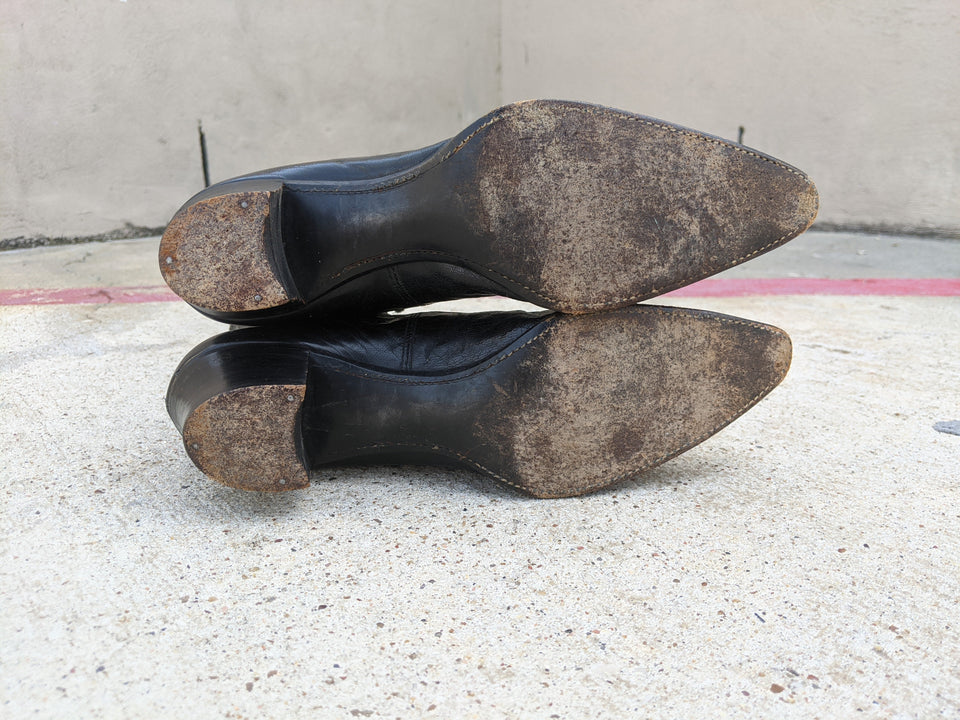 1910s-1920s Black Lace Up Boots | Approx Sz 7.5-8