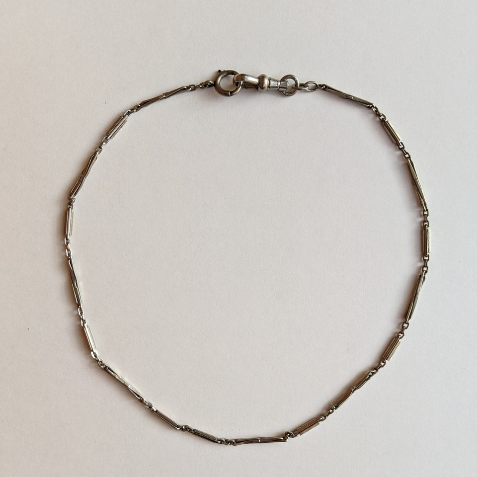 Late 19th C. White Gold Filled Chain