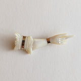 19th C. Mother of Pearl Hand Brooch