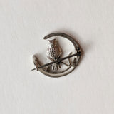RESERVED | 1890s-1900s Owl Moon Brooch