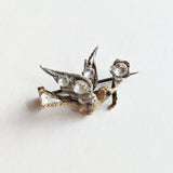 1890s-1900s Gilt Sterling Silver Swallow Brooch