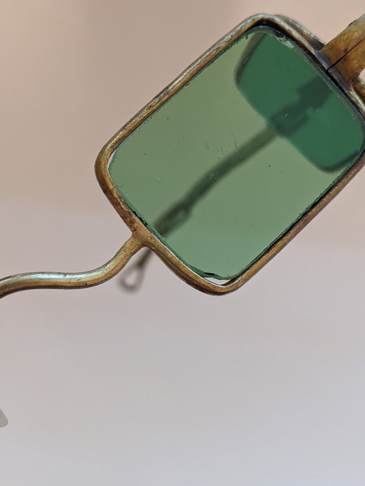 19th C. Green Tinted 4-Lens Eyeglasses