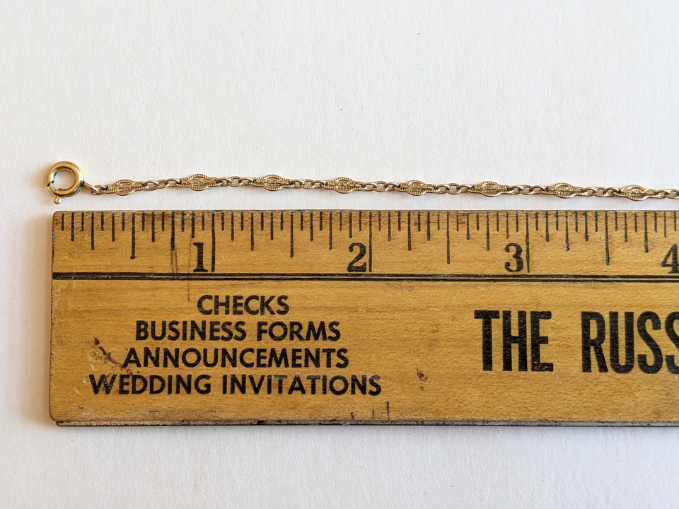 1910s-20s Quatrefoil Fancy Gold Filled Chain