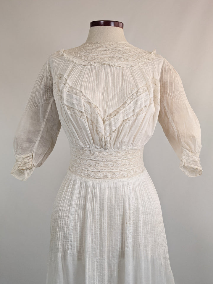 1900s Lingerie Dress | 23" Waist