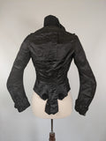 1880s Silk + Velvet Bodice