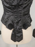 1880s Silk + Velvet Bodice