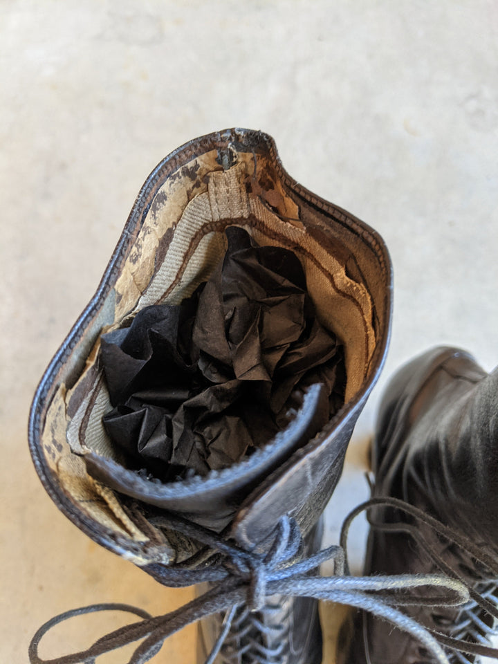 1910s-1920s Lace Up Boots | 7-7.5 US