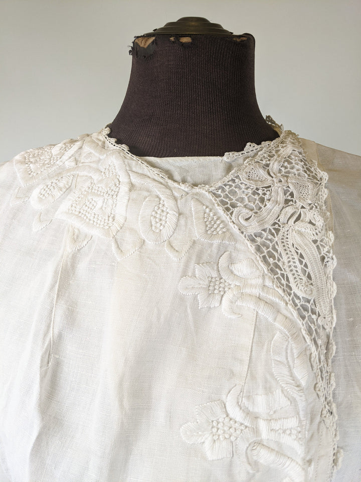 1900s-1910 White Linen Blouse