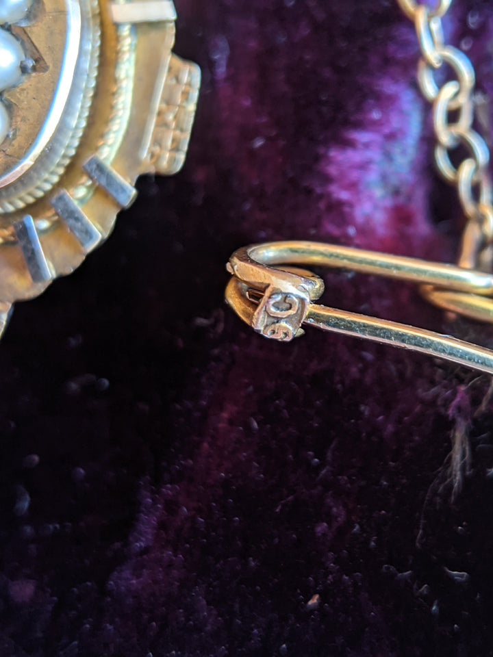 1870s-1880s 14k Gold Demi Parure