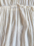 1910s Embroidered Cotton Dress | 30" Waist