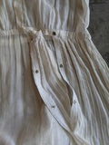 1910s Embroidered Cotton Dress | 30" Waist