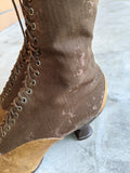 1910s - 1920s Tall Lace Up Brown Boots | Sz 38