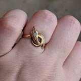 Turn of the Century 14k Diamond Snake Ring