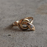 Turn of the Century 14k Diamond Snake Ring