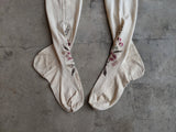 Antique Embroidered Stockings