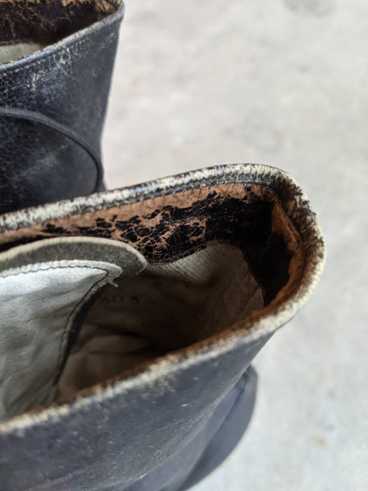 1910s Black Lace Up Boots | Approx Sz 8