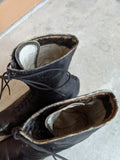 1910s Black Lace Up Boots | Approx Sz 8