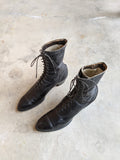 1910s Black Lace Up Boots | Approx Sz 8