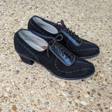 1950s Lace Up Suede Oxfords | Sz 7