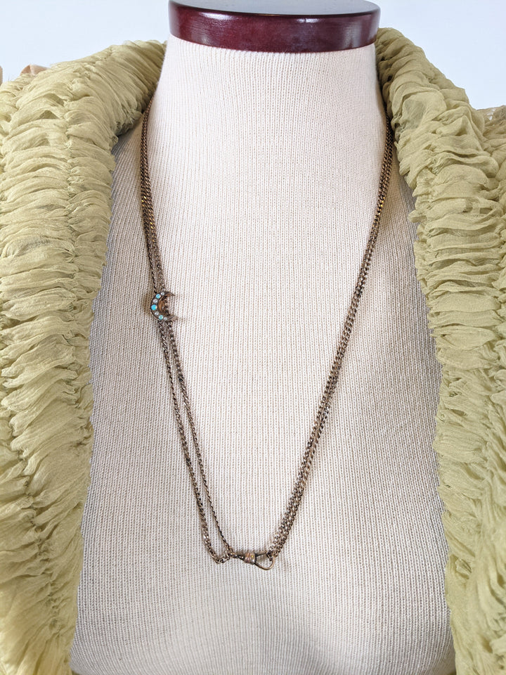 1900s-1910s Opal + Seed Pearl Slide Chain