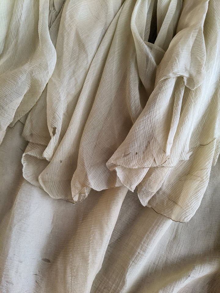 1910s-1920s Chartreuse Chiffon Cape | Study + Display