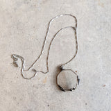 1920s White Gold Filled Lorgnette + Long Chain