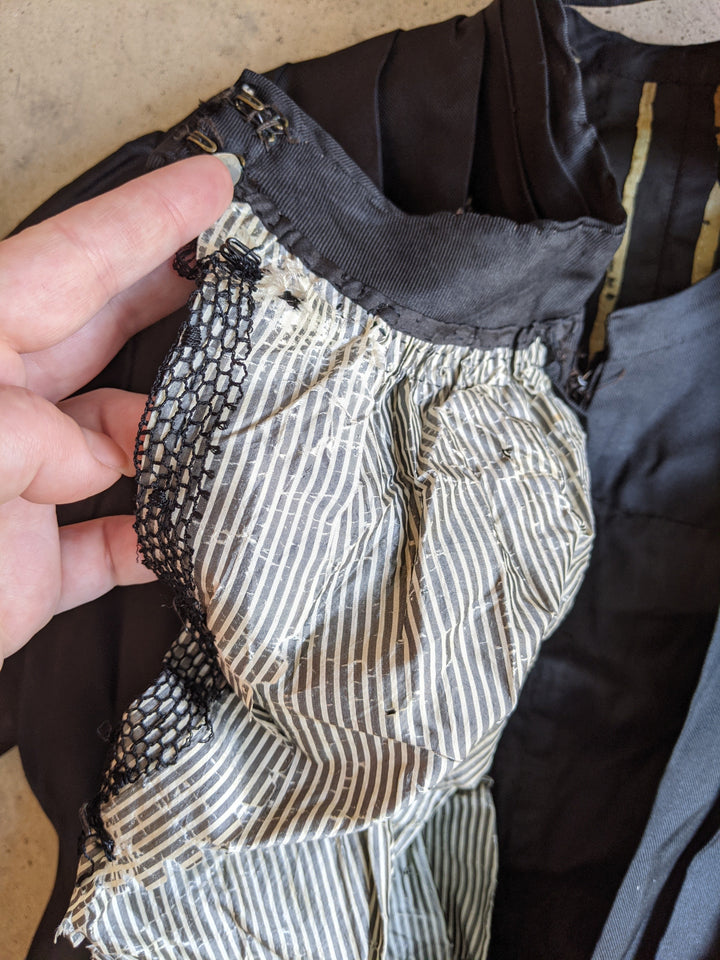 1890s Black Silk Bodice