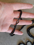 1920s French Jet Long Guard Chain