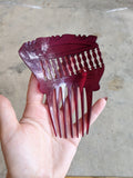 Early 20th C. Raspberry Hair Comb