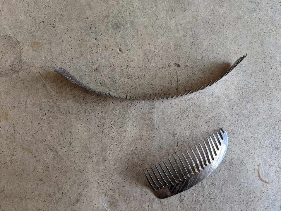 19th C. Silver Hair Comb Set
