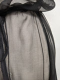1930s Black Silk + Lace Dress