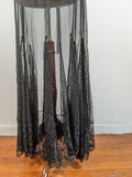 1930s Black Silk + Lace Dress