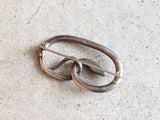 C. 1890s Silver Turquoise Snake Brooch