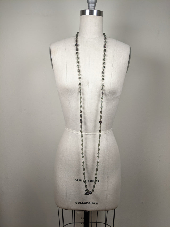 1920s-1930s Venetian Glass Necklace | 61"
