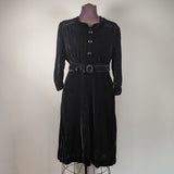 1930s-1940s Rayon Velvet Dress | XL