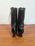1910s-1920s Black Louis Heel Boots | Approx 6.5-7