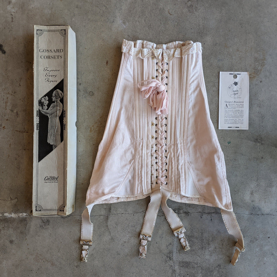Late 1910s Pink Deadstock Gossard Corset | Sz 21