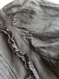1900s Black Cotton Wrapper Dress