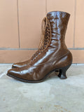 1910s-1920s Brown Louis Heel Boots | Sz 7.5-8