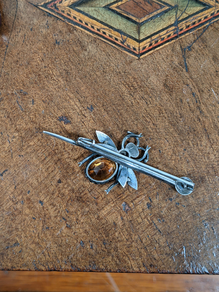 1900s Sterling Silver Fly or Bee Brooch