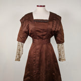 1908-1909 Red Ochre Silk Dress