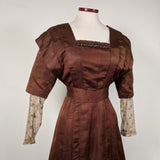 1908-1909 Red Ochre Silk Dress