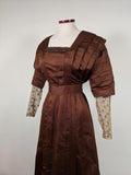 1908-1909 Red Ochre Silk Dress