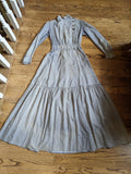 1900s Black + White Cotton Dress