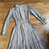 1900s Black + White Cotton Dress